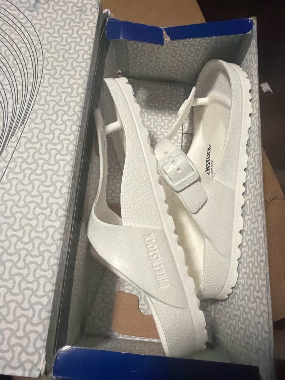 Birkenstock Gizeh EVA Rubber White Sandals Size 37 W6 M4 New In Box - Picture 2 of 7